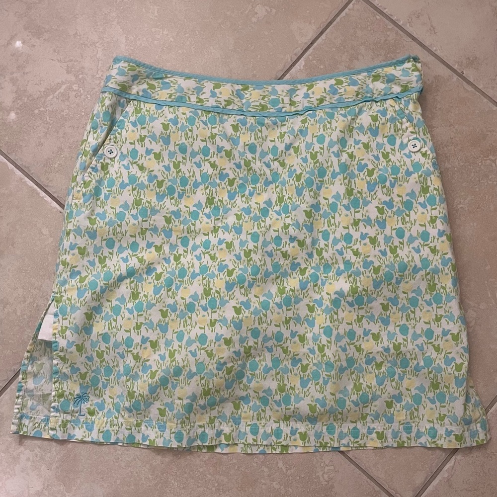 Blue, Green, and Yellow Floral Lily Pulitzer Skort 🦋🌼